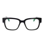 Off White Unisex Style 59 Svart Acetatglasögon Black, Unisex