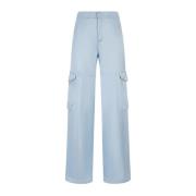 Gcds Wide Trousers Blue, Dam