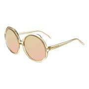 Linda Farrow Ash Rose Gold Sunglasses 421 Pink, Dam