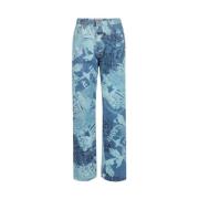 Iceberg Roma Print Boyfriend Fit Jeans Blue, Dam