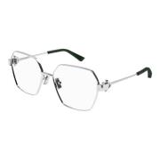 Bottega Veneta Silver Eyewear Frames Gray, Unisex