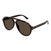 Gucci Dark Havana Sunglasses Brown, Herr