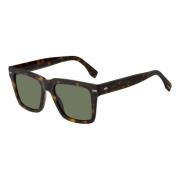 Hugo Boss Boss Solglasögon i Dark Havana/Green Multicolor, Herr