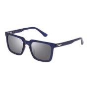 Police Ocean Blue/Silver Sunglasses Splf19 Blue, Unisex