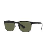 Prada Gunmetal Black/Green Sunglasses Black, Herr