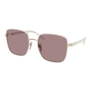 Prada Pale Gold/Light Brown Violet Sunglasses Yellow, Dam