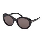 Tom Ford Lily-02 Sunglasses, Black/Smoke Black, Dam