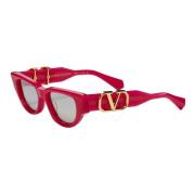 Valentino V-Due Solglasögon - Begränsad Utgåva Red, Dam
