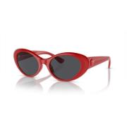 Versace Red/Dark Grey Sunglasses Red, Dam