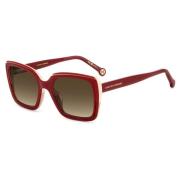 Carolina Herrera Burgundy Beige Sunglasses Brown, Dam