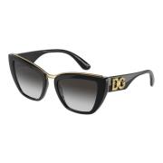 Dolce & Gabbana Devotion Sunglasses Black/Grey Shaded Black, Dam