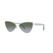 Dolce & Gabbana Silver/Green Shaded Sunglasses Gray, Dam