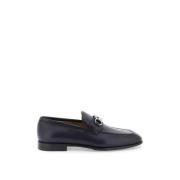 Salvatore Ferragamo Gancini Loafers i kornigt läder Blue, Herr