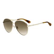 Kate Spade Pale Gold/Brown Shaded Sunglasses Yellow, Dam