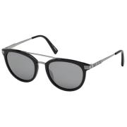 Ermenegildo Zegna Black/Grey Sunglasses Multicolor, Unisex