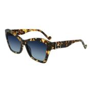 Liu Jo Vintage Tortoise/Blue Shaded Sunglasses Multicolor, Dam