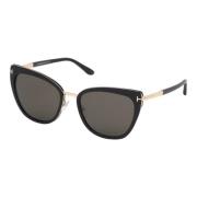 Tom Ford Svart/Rök Solglasögon Simona FT 0717 Black, Unisex