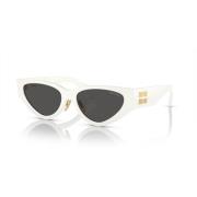 Miu Miu White/Dark Grey Sunglasses White, Dam