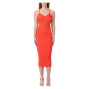 Elisabetta Franchi Midi Dresses Red, Dam