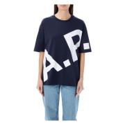 A.p.c. T-Shirts Blue, Dam