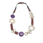 Marni Pre-owned Pre-owned Laeder halsband Multicolor, Dam