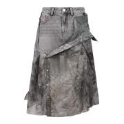 Diesel Denim Skirts Gray, Dam