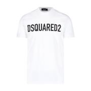 Dsquared2 Vit Logotyp T-shirt White, Herr