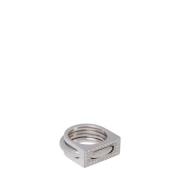 Tom Wood Sterlingsilver Lagdelt Motiv Bur Ring Gray, Dam