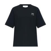 Ami Paris T-shirt med logotyp Black, Dam