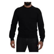 Dolce & Gabbana Svart Crew Neck Tröja Black, Herr