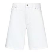 Calvin Klein Denim Shorts White, Dam