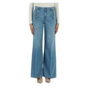 Twinset Trousers Blue, Dam
