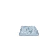 Mansur Gavriel Vit Crackle Läder Cloud Clutch Blue, Dam