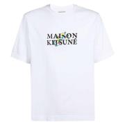 Maison Kitsuné T-Shirts White, Herr