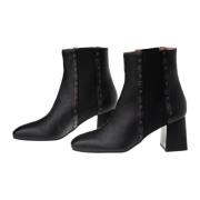 Pollini Heeled Boots Black, Dam