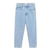 Amish Slim-fit Trousers Blue, Herr