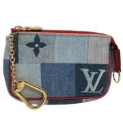 Louis Vuitton Vintage Pre-owned Canvas kuvertvskor Blue, Dam