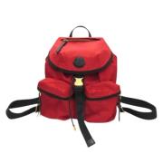 Moncler Pre-owned Pre-owned Canvas ryggsckar Red, Dam
