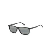 Maui Jim Pulama 618-02 Shiny Black Sunglasses Black, Unisex