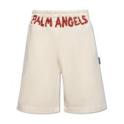 Palm Angels Tryckta shorts Beige, Herr