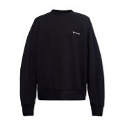 Palm Angels Sweatshirt med logotyp Black, Herr