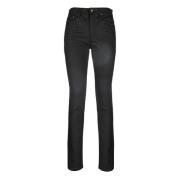 Saint Laurent Svarta Slim Fit Jeans Byxor Black, Dam