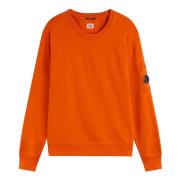 C.p. Company Bomull Diagonal Fleece Sweatshirt Orange, Herr