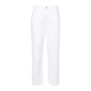 Moncler Cropped Trousers White, Dam