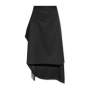 Y-3 Asymmetrisk kjol Black, Dam