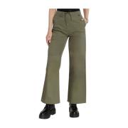 Calvin Klein Wide Trousers Green, Dam
