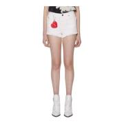 John Richmond Denim Shorts White, Dam