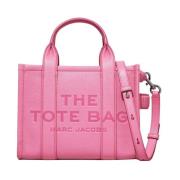 Marc Jacobs Läderhandväska med avtagbar rem Pink, Dam