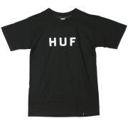 HUF Essentials Logo T-shirt Svart/Vit Streetwear Black, Herr