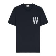 Woolrich Blå Crew Neck T-shirt med Ficka Blue, Herr